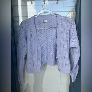 Hollister Light Blue Darling Cropped Cardigan